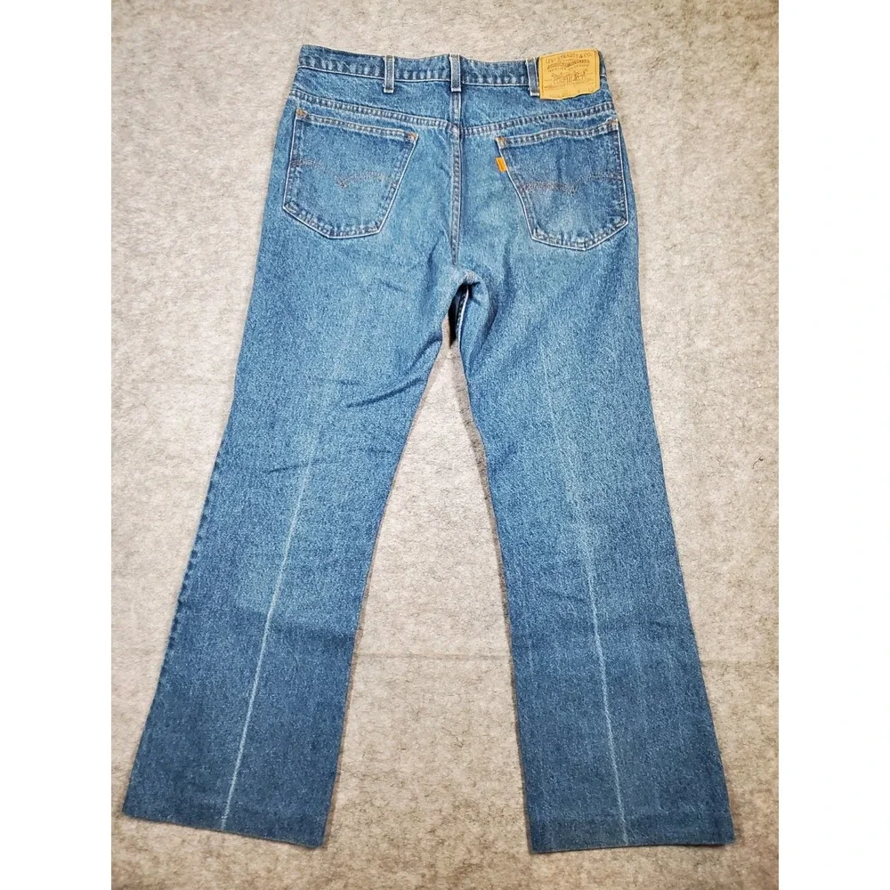 Vintage Levi's 517 Orange Tab Bootcut Jeans (Fits 33x29) 80s Rodeo Read